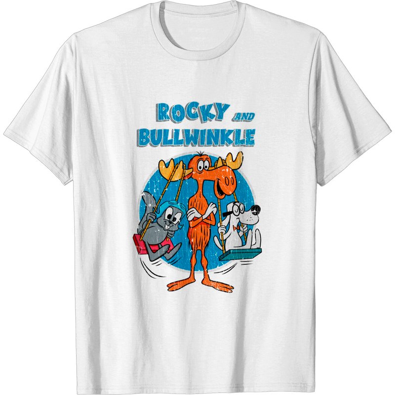 T-shirt Vintage Rocky et Bullwinkle Bullwinkle pour hommes — T-shirts pour hommes