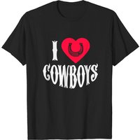 I Love Cowboys Men's T-Shirt - Cute Cowboy Couple Outfit