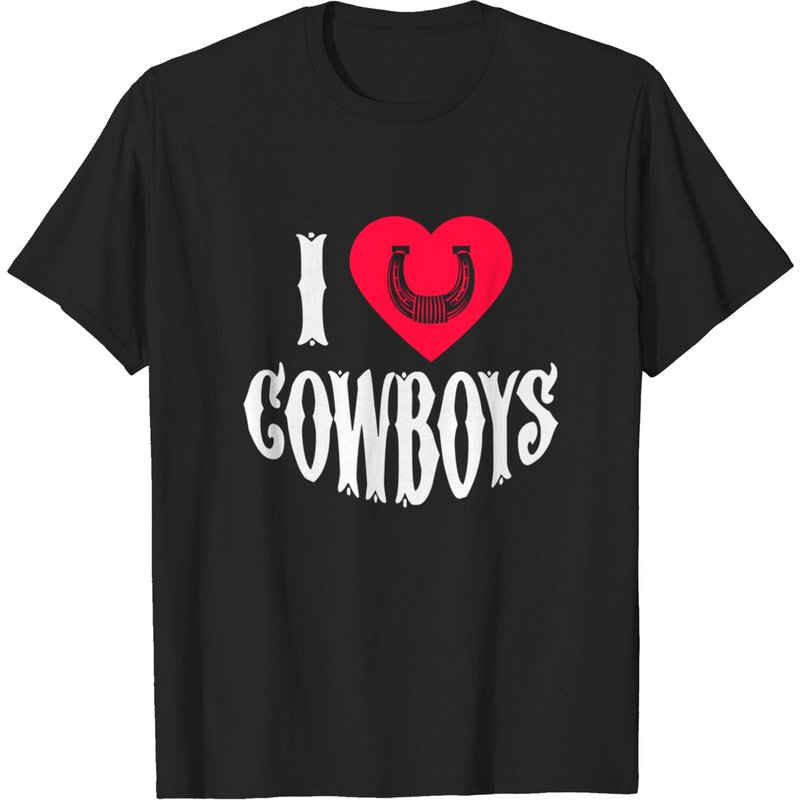 T-shirt pour hommes I Love Cowboys - Costume de couple cowboy mignon — T-shirts pour hommes