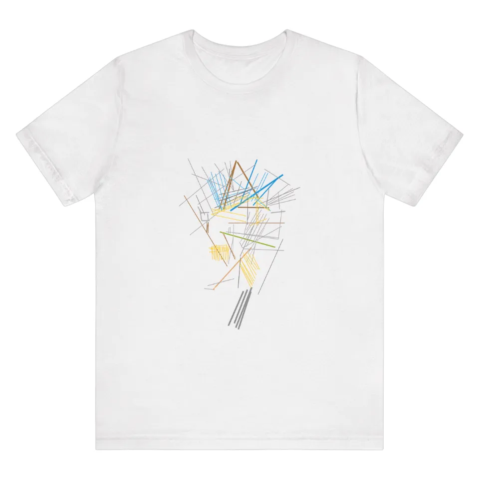 T-shirt avec motif indien abstrait pour hommes en noir — T-shirts pour hommes