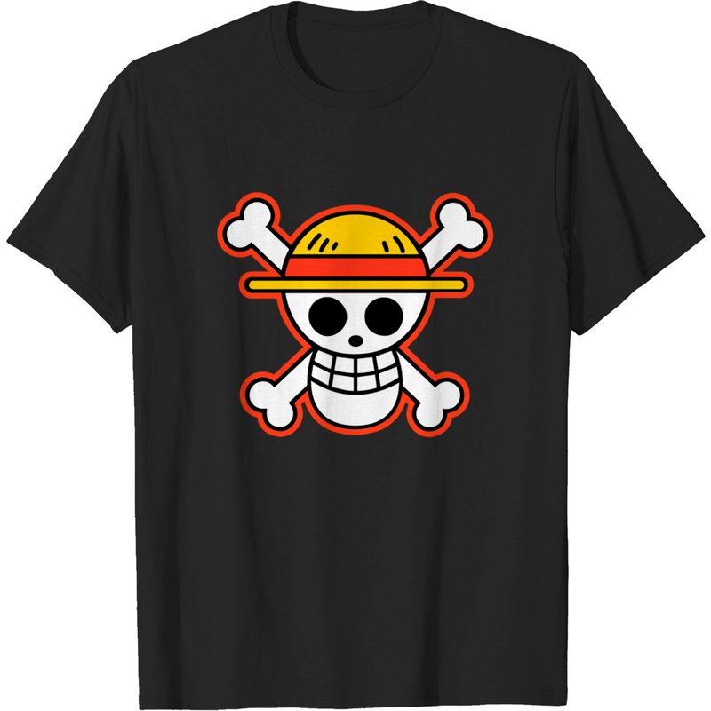 T-shirt pour hommes avec logo Luffy Straw Hat Pirates
