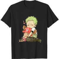 T-shirt pour hommes Chopper et Zoro en noir — T-shirts pour hommes