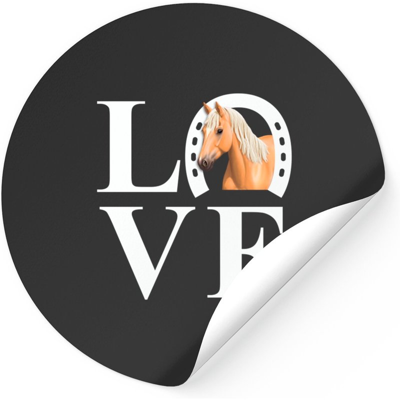 Autocollants Horse Love Palomino Horse — Autocollants et stickers