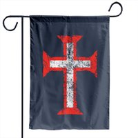 Drapeau de jardin Order of Christ Cross-Templar Portugal Distressed — Drapeaux décoratifs