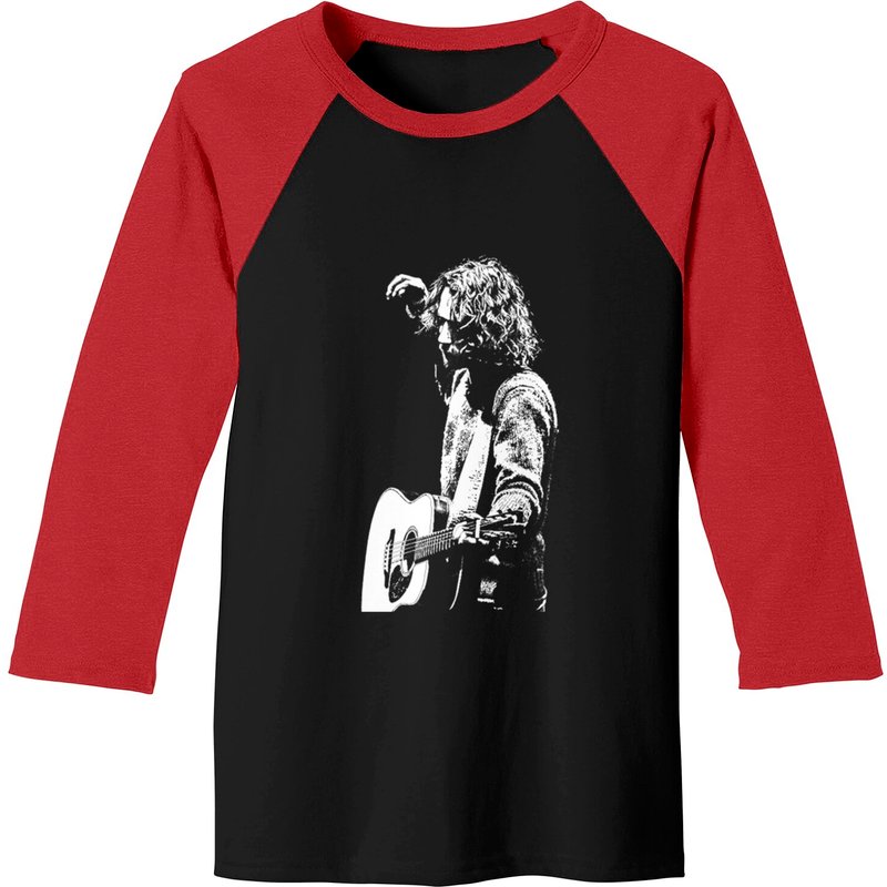 T-shirts de baseball pour hommes Chris Cornell Soundgarden Noir/Rouge — T-shirts pour hommes