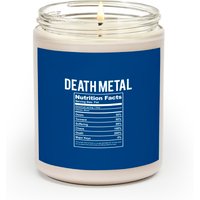 Brutal Death Metal Nutrition Facts Concert Scented Candles — Scented Candles
