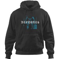 Deftones Unisex Hoodie: Static Skull Back Print