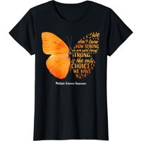 T-shirt pour hommes MS Papillon Ruban Orange Sensibilisation à la Sclérose en Plaques