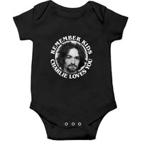 Remember Kids Charlie Loves You - Charles Manson - Bodysuit pour bébé — Bodys bébé