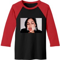Sasha Gray Love Baseball Tees for Men - Black/Red — Mens T Shirts