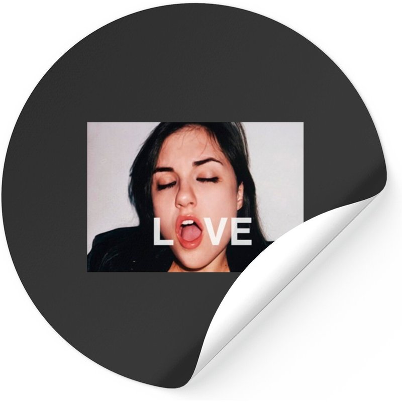 Autocollants Sasha Gray Love - Design carré classique — Autocollants et stickers