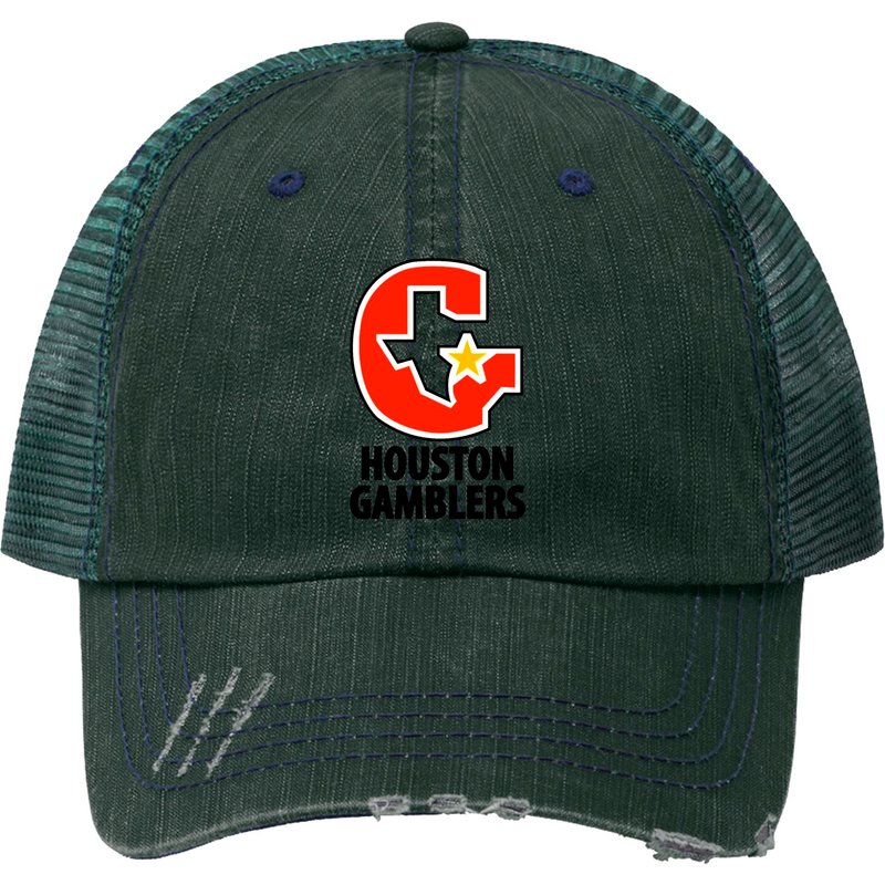 Casquette Trucker Defunct Houston Gamblers - Vert Foncé — Casquette de baseball