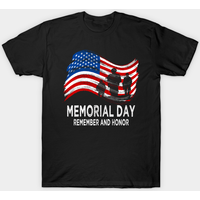 T-shirt du jour du Souvenir pour hommes en noir
