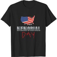Memorial Day USA Men's T-Shirt in Black — Mens T Shirts