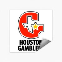 Defunct Houston Gamblers Stickers — Stickers & Decals