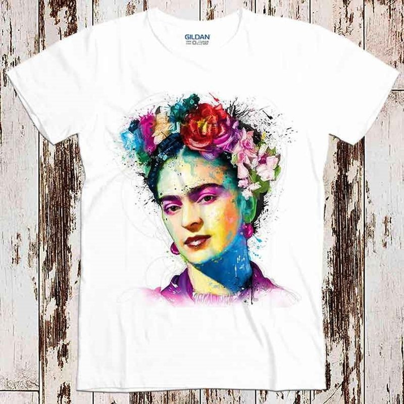 Frida Kahlo Flower Painting T-Shirt for Men — Mens T Shirts