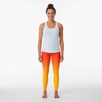Leggings dégradé ombre rouge orange pour femmes — Legging femme