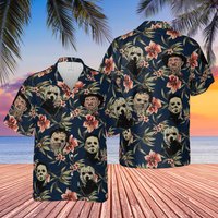 Chemise hawaïenne 3D Halloween pour unisexe