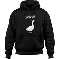 Hoodies Unisex Cartoon Goose en Noir — Sweats à capuche pour hommes