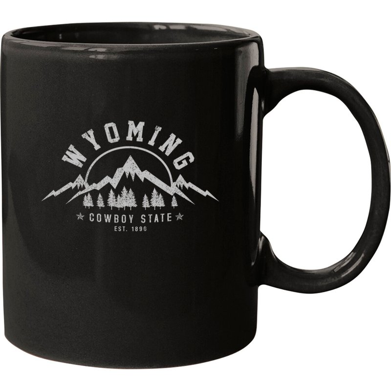 Wyoming The Cowboy State Est. 1890 Vintage Mountains Mug — Mugs & Tumblers