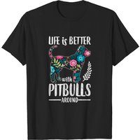 La vie est meilleure avec des Pitbulls T-shirt pour hommes