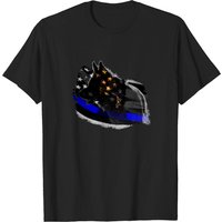 T-shirt K9 Thin Blue Line Drapeau Américain Berger Allemand pour Hommes