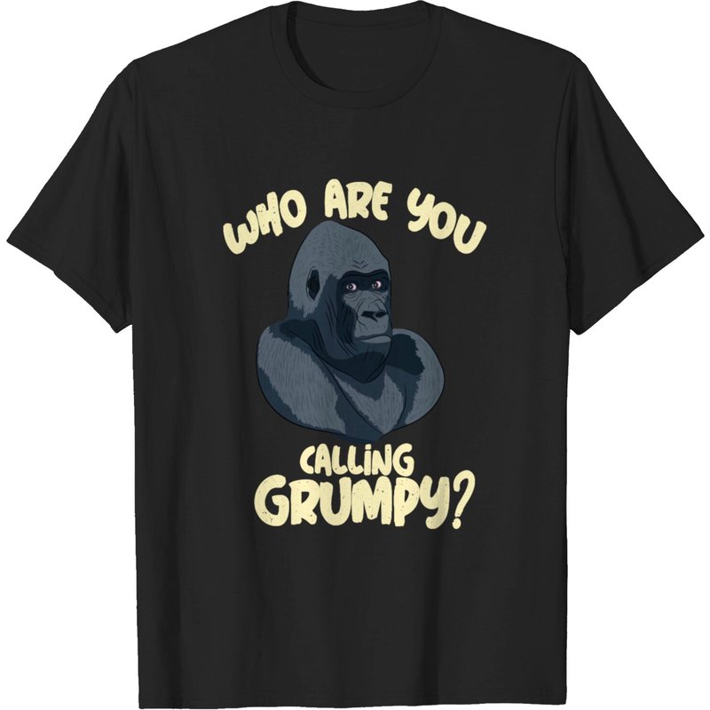 Grumpy Gorilla Monkey Fear Strong T-Shirt for Men — Mens T Shirts