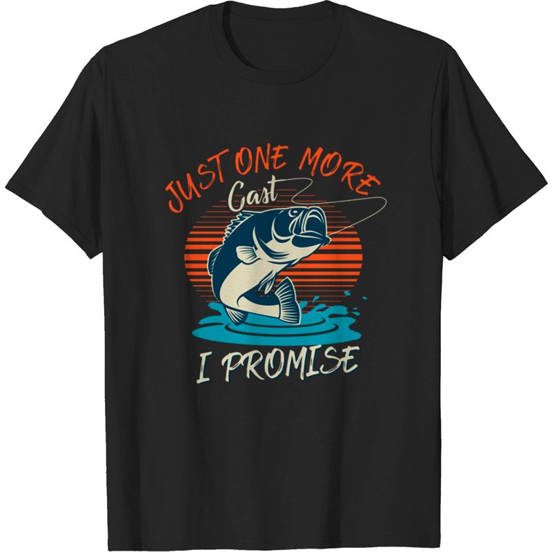 Just One More Cast I Promise T-Shirt pour Hommes Amateur de Pêche — T-shirts pour hommes