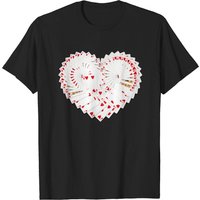 T-shirt avec cartes à jouer en forme de cœur