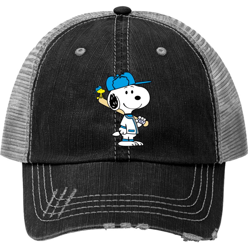 Snoopy Baseball Crewneck Trucker Hat