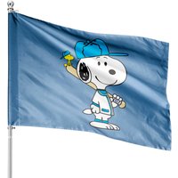 Snoopy Baseball Crewneck House Flags — Decorative Flags