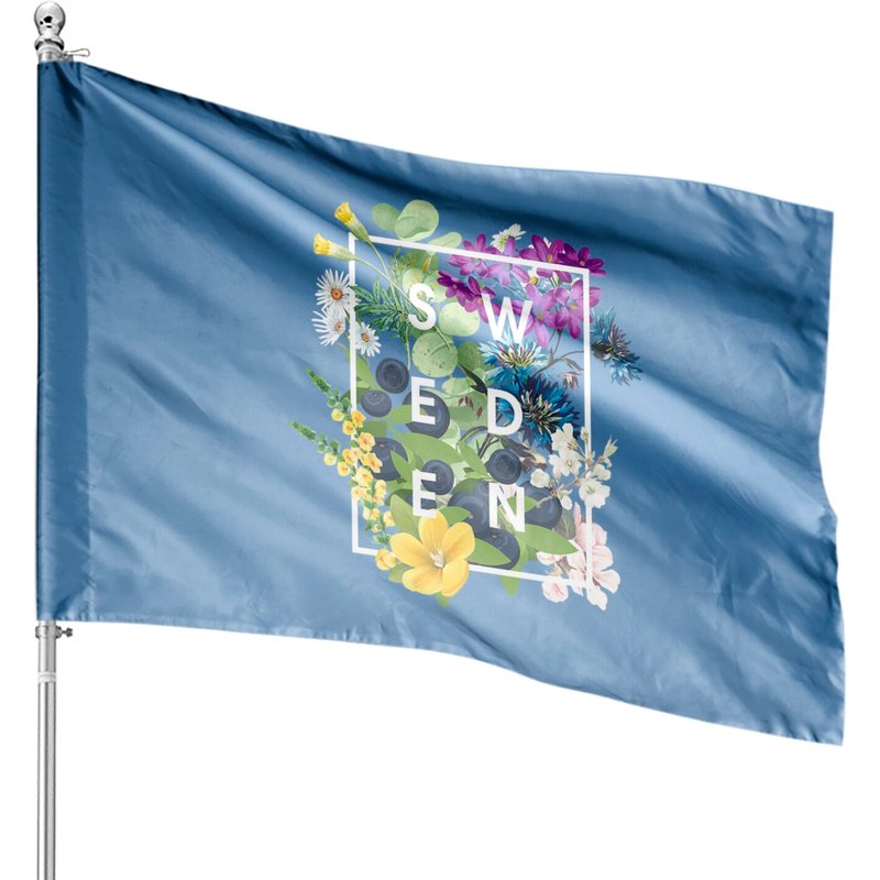 Drapeau en Art de Mots - Fierté Suédoise de Flowers Of Sweden — Drapeaux décoratifs