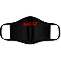 Masques de visage Gorillaz Distressed Grunge Text — Masques en tissu