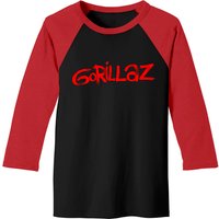 T-shirt de baseball Gorillaz Distressed Grunge Text pour hommes