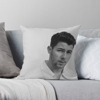 Nick Jonas Throw Pillow Cover in Royal Blue