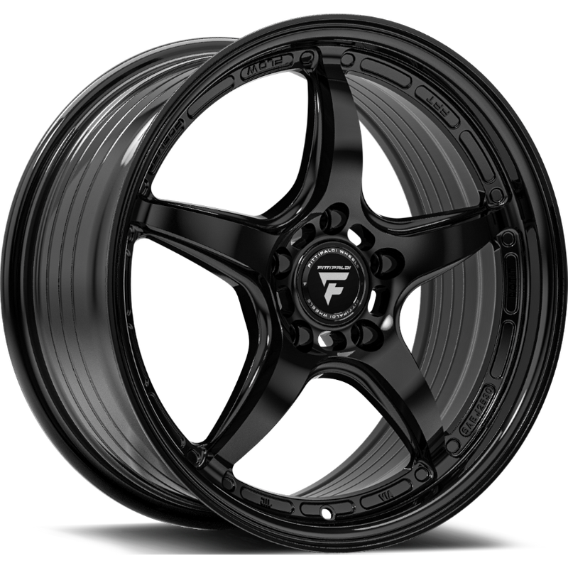 Fittipaldi FS367 Gloss Black Wheels - 17x8 - 5x100 Bolt Pattern — Wheels & Rims