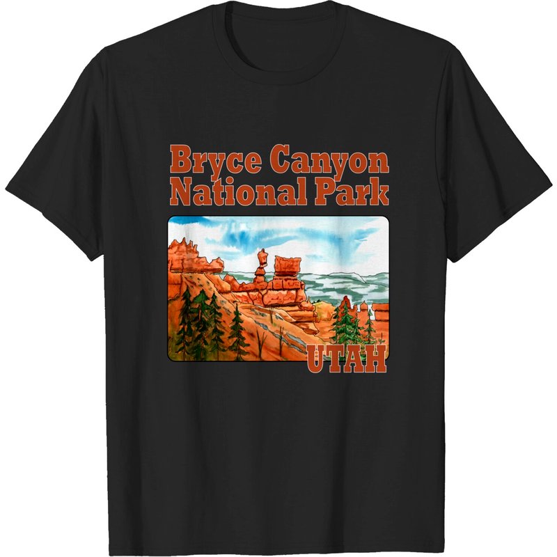 Bryce Canyon National Park Watercolor T-Shirt for Men — Mens T Shirts