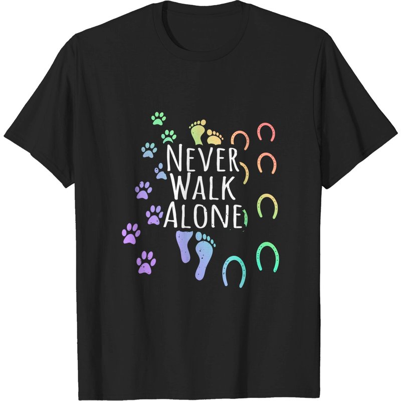 Never Walk Alone Horse And Dog Men's T-Shirt