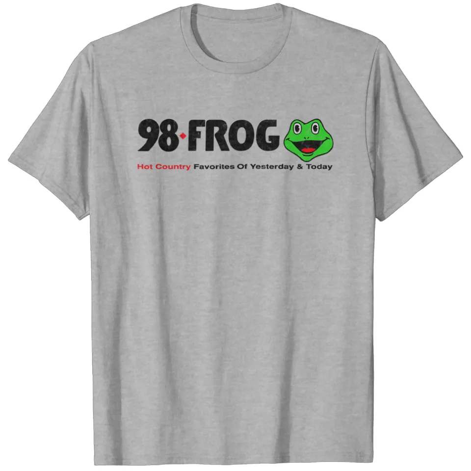 T-shirt pour hommes 98 Frog style vintage délavé station de radio country — T-shirts pour hommes