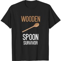T-shirt en noir Wooden Spoon Survivor pour hommes — T-shirts pour hommes