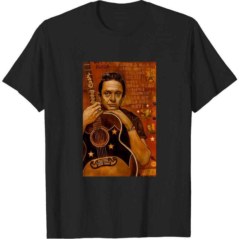 T-shirt noir pour hommes Johnny Cash - Cash