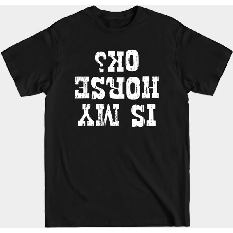 Is My Horse Ok? Men's T-Shirt in Black — Mens T Shirts