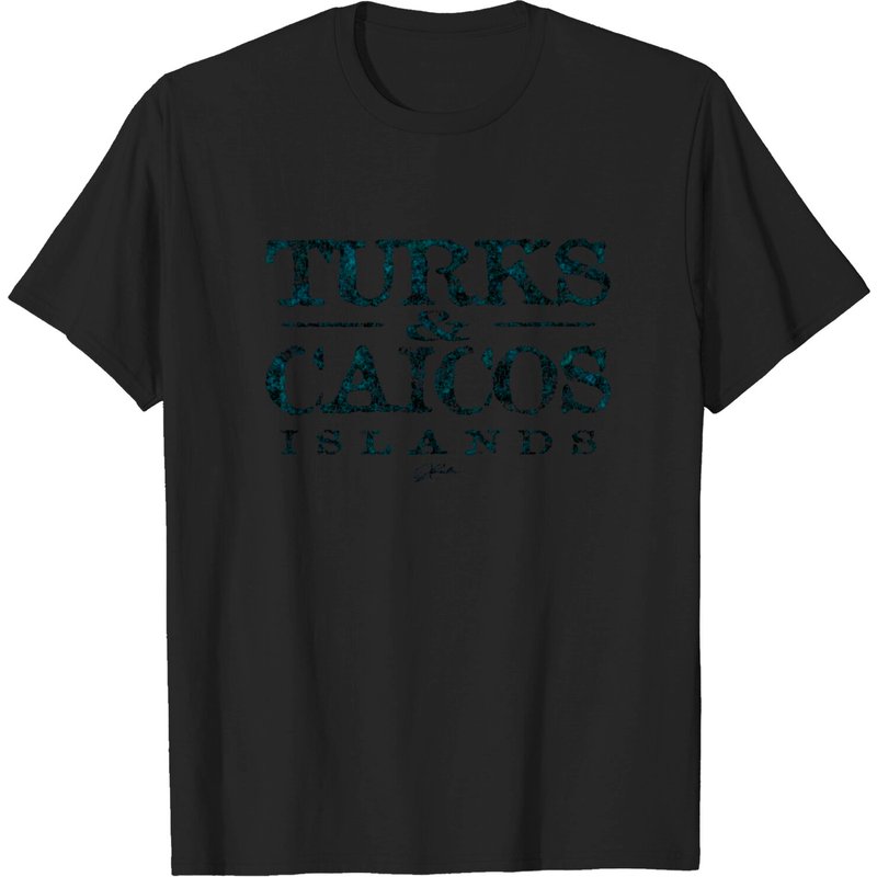 T-shirt pour hommes des Îles Turques et Caïques - Noir