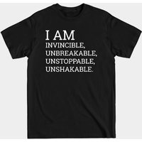 T-shirt I Am Invincible Strong pour hommes - Noir — T-shirts pour hommes