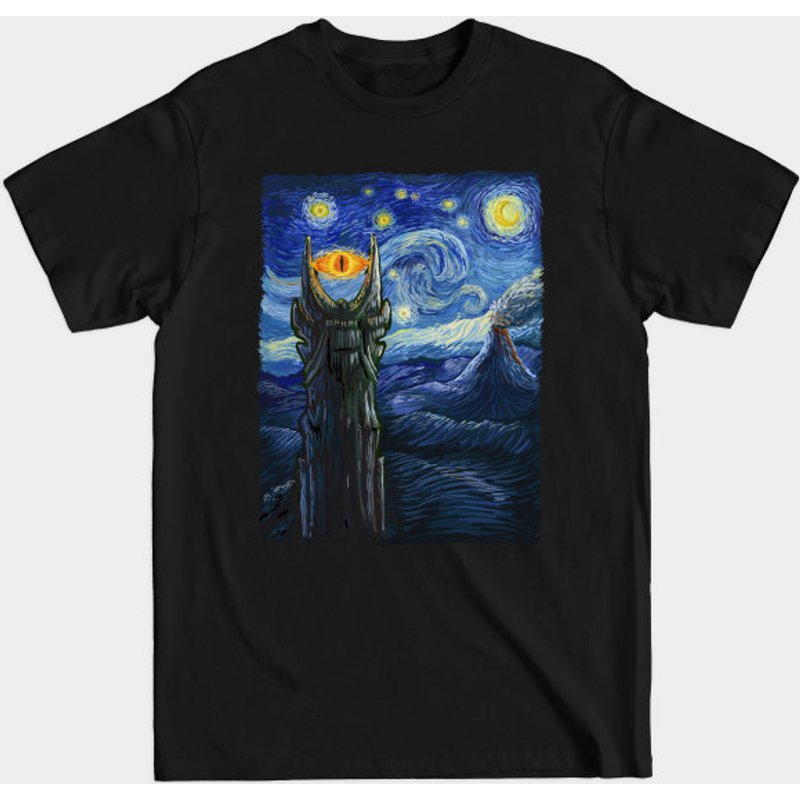 T-shirt Noir pour Homme - Starry Night Eye — T-shirts pour hommes