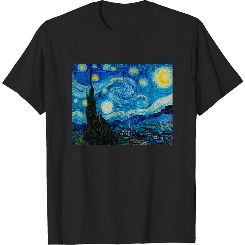 T-shirt pour hommes Starry Night de Vincent Van Gogh — T-shirts pour hommes
