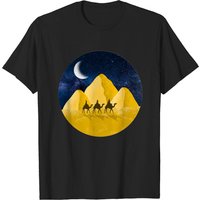 T-shirt pour hommes avec design des pyramides de Gizeh et ciel galactique — T-shirts pour hommes