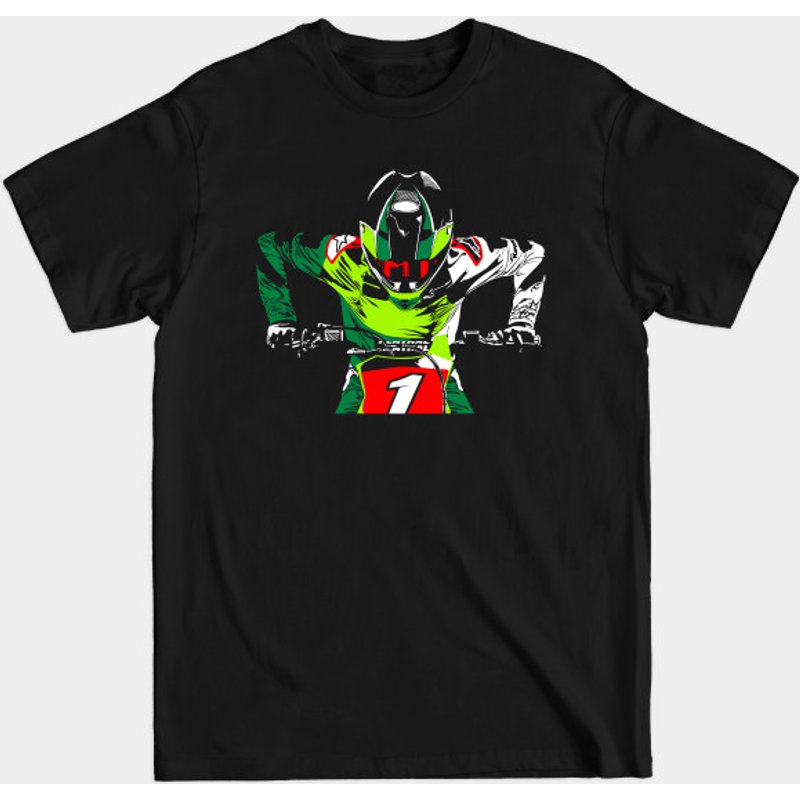 Supercross Eli Tomac 1 - Men's Black T-Shirt — Mens T Shirts