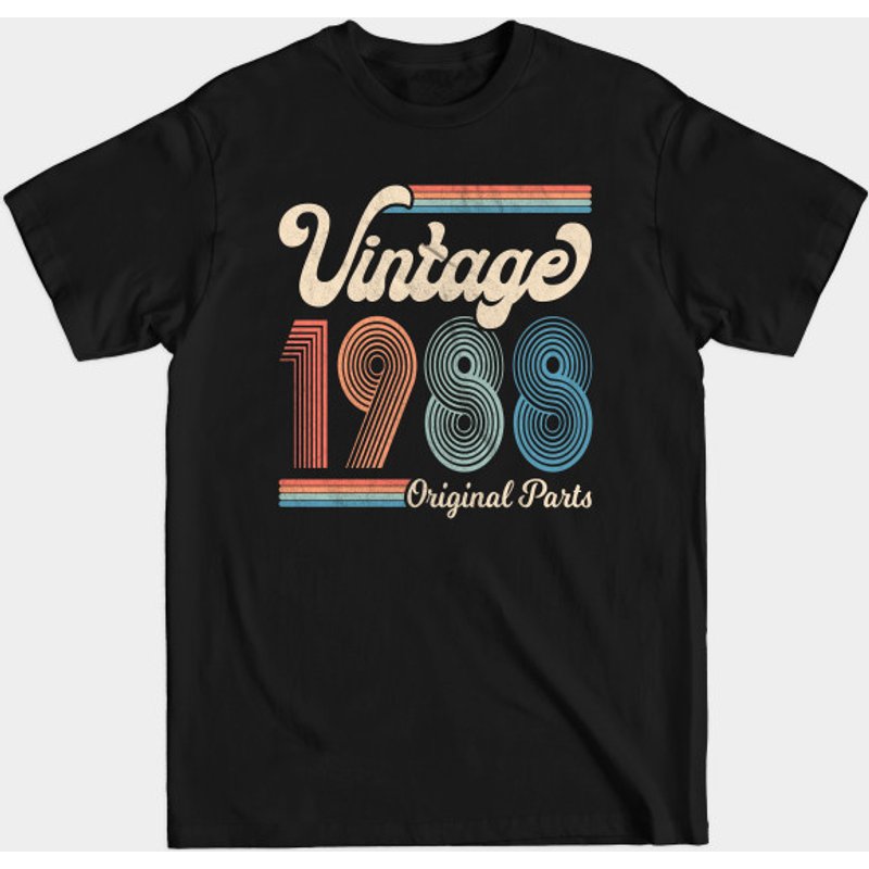 T-shirt pour hommes Vintage 1988 en noir — T-shirts pour hommes