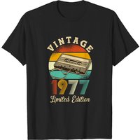 T-shirt Noir pour Homme Vintage 1977